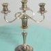 Vintage Silver Candlestick with an Optional 3 Arm Curved Holder