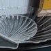 Vintage Lucite Clam Shell Chip Dish and clip on Dip Holder