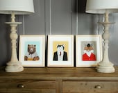 Set of Three 8x10 Animal Giclee Prints