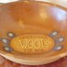 Large Painted Wooden Bowl With Penny Rug Design, Americana Wool Co.