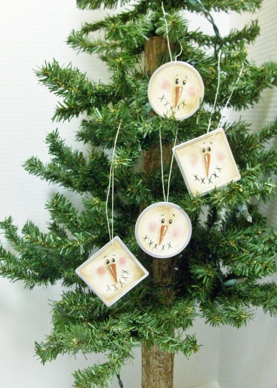 RESERVED FOR KRISTINA - Hand Painted Tag Christmas Ornaments