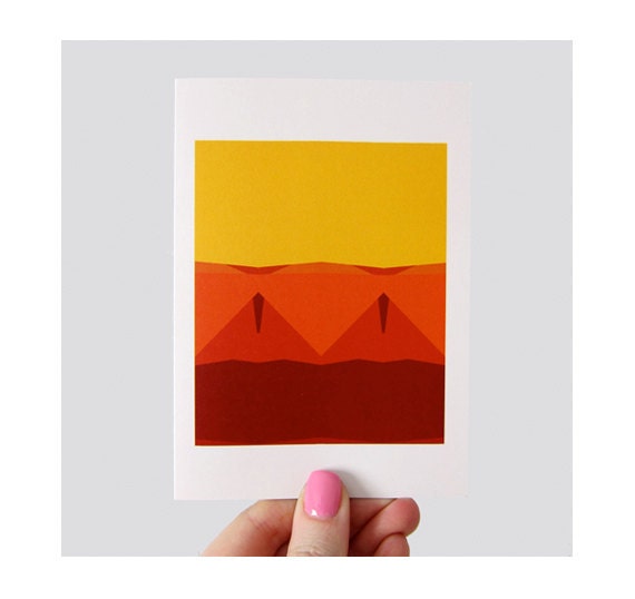 Geometric Afternoon Print Greeting Card