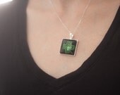 Custom Neon & Silver NYC Photo Pendant