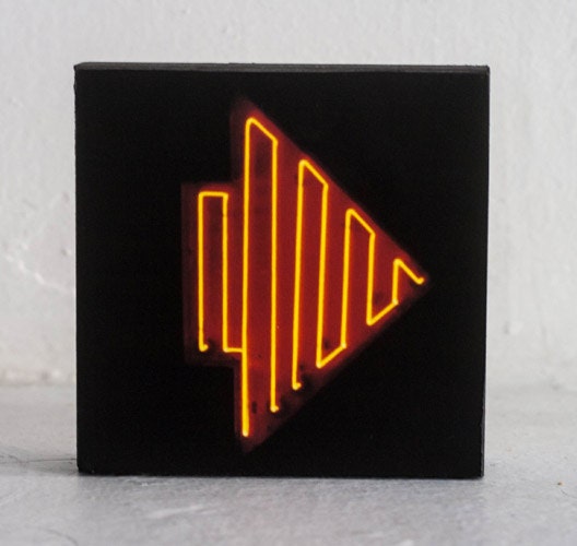 Neon Alphablock -- A Cool NYC Neon Sign Photo for Your Mantel, Shelf, or Wall