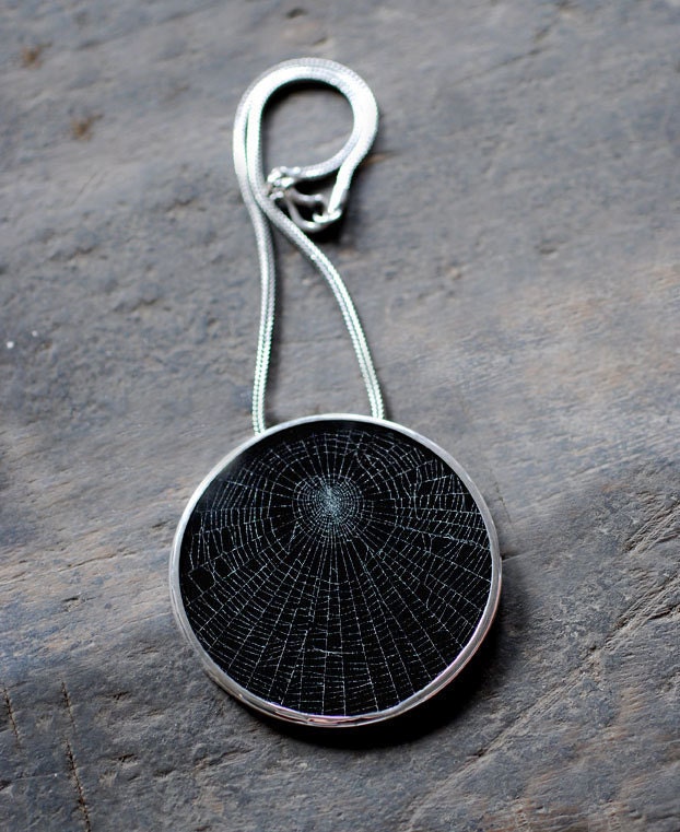 Dollybird Preserved Spider Web Pendant 3 inch- Reserved