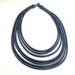 Holiday necklace SALE! BLUE GREY necklace made of silk fabric