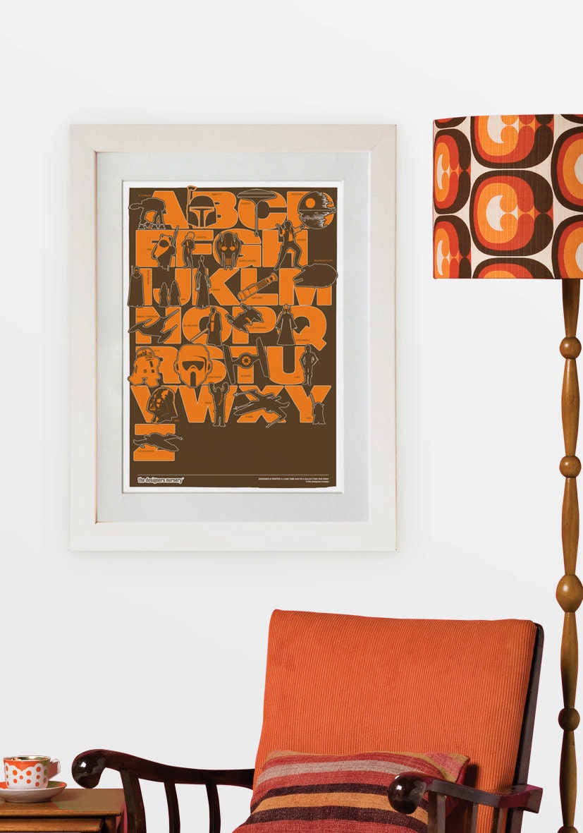 Star Wars Inspired Print (Chocolate-Orange)