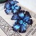 Antique Earrings Early 1900's flowers with Rhinestones