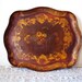 RESERVED..Vintage Florentine wood Tray Handpainted Earthtones