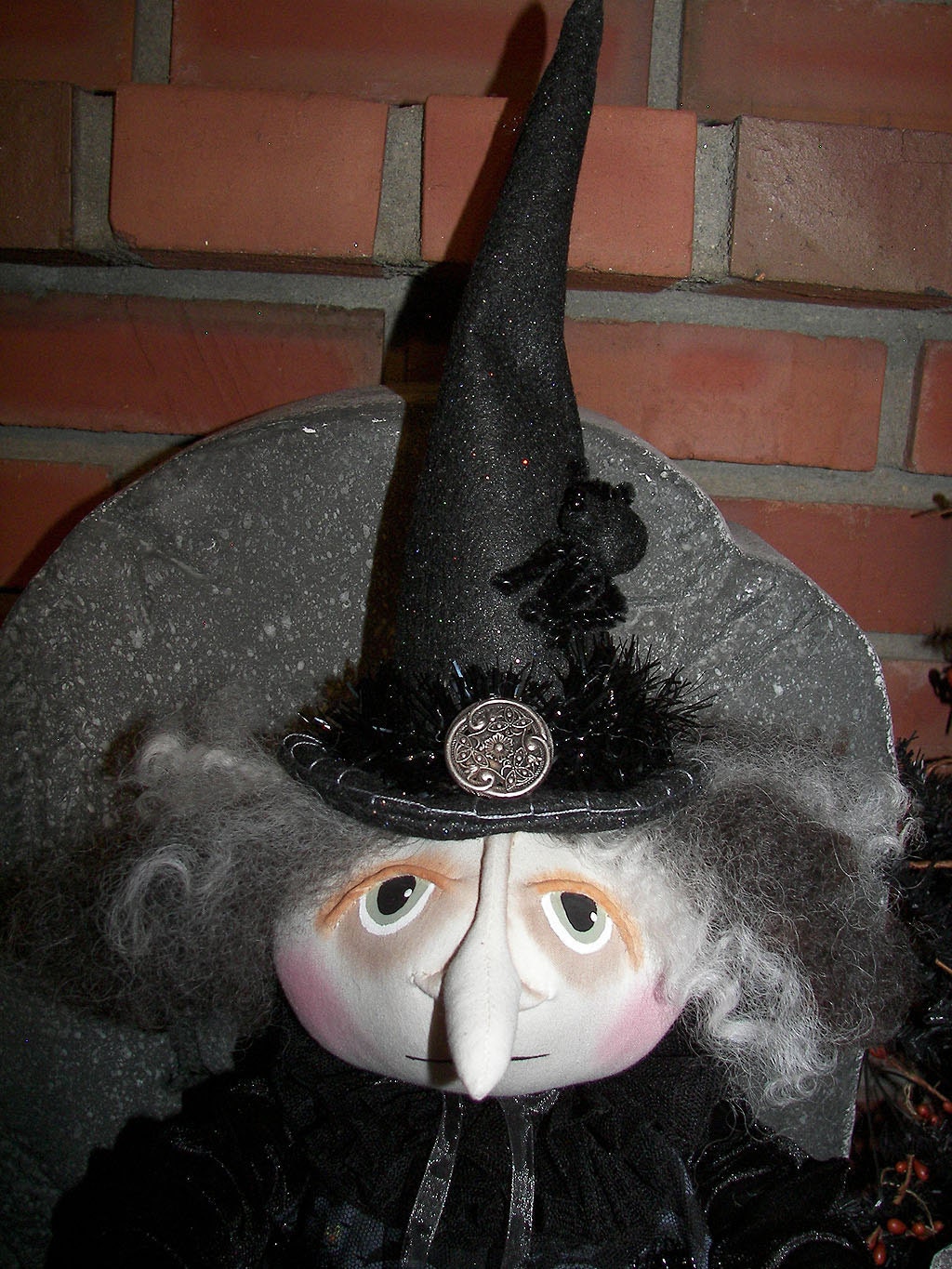 WiTcH HaLLoWeeN PriMitiVe FoLk ArT DoLL OaAk GoTh