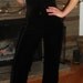 Dancing Queen Black Velvet Disco Jumpsuit by Band Shoppe S/M