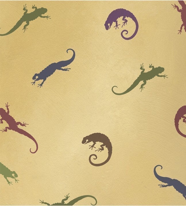 Reusable Stencils Little Salamanders 3 pc kit - Kids room decor -DIY