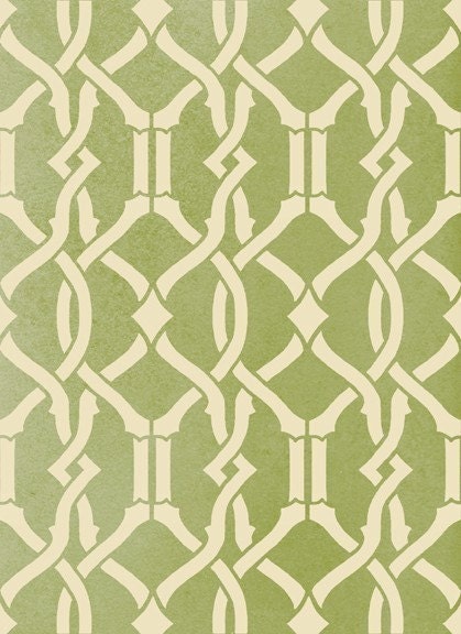 Wallpaper Stencil Iron Gate - Stencil design for DIY wall decor