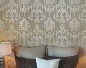 Wall Stencil Ikat Samarkand - reusable stencils for walls instead of wallpaper - DIY decor