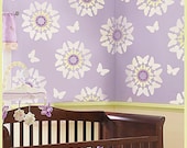 Stencil Butterfly Bloom No1 size SM - Reusable stencils for easy nursery DIY decor