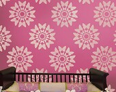 Stencil Butterfly Bloom No2 size SM - Stencils for Nursery Decor