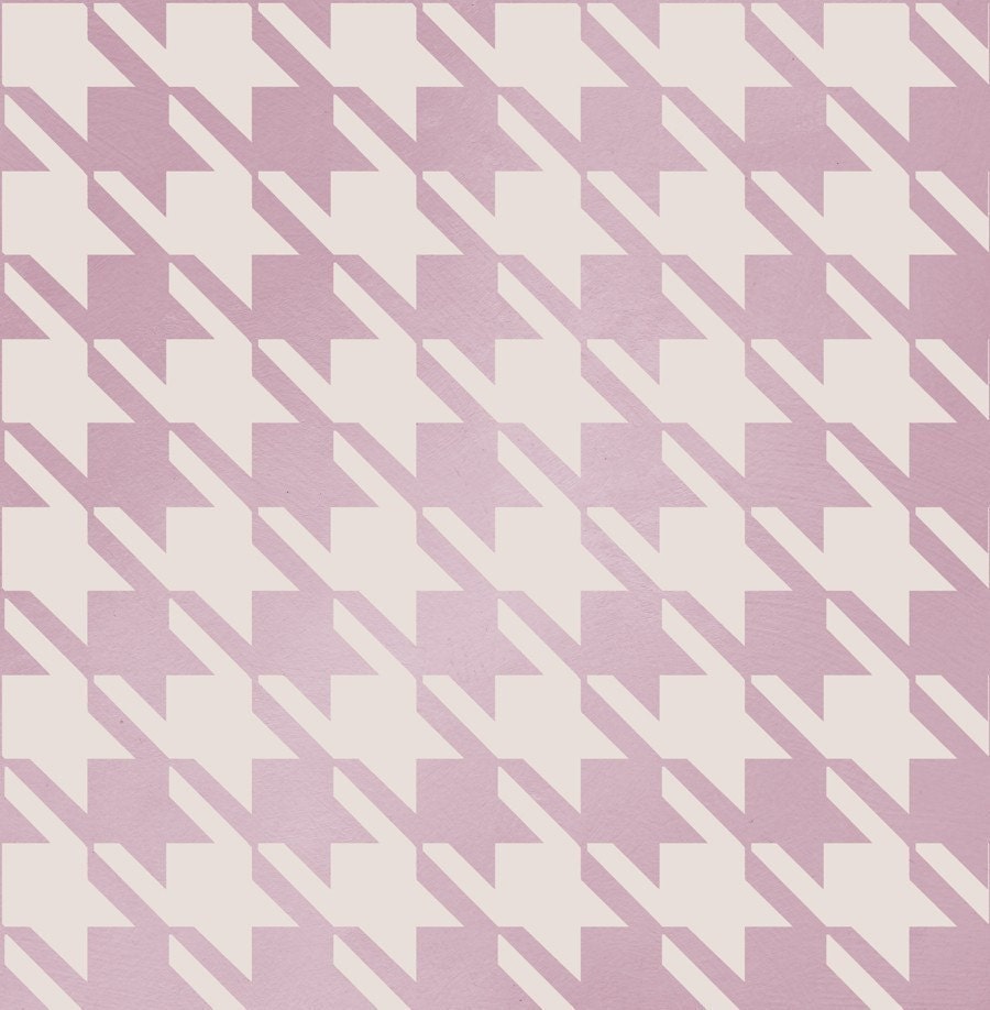 Houndstooth Wall Stencil - Large Reusable stencils for walls and crafts