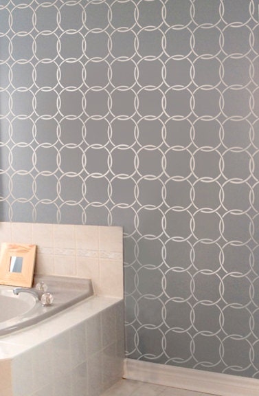 Wall Stencil Metro - Reusable stencils for walls instead of wallpaper - DIY decor