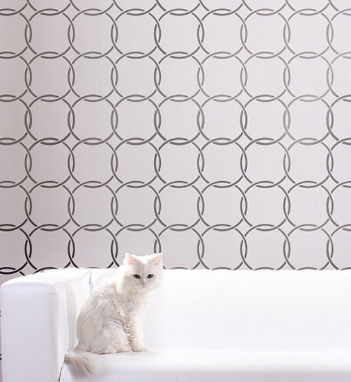 Wall Stencil Metro - Reusable stencils for walls instead of wallpaper - DIY decor