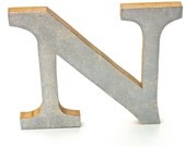60% Off.....FREE STANDING LETTER, Metallic Silver, Chic Decor, Wall Hanging, Custom Wood Initials