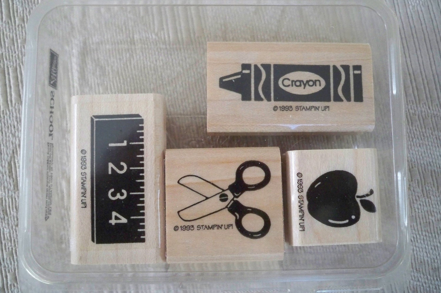 School Stamp Set by Stampin Up Four Stamps 1993