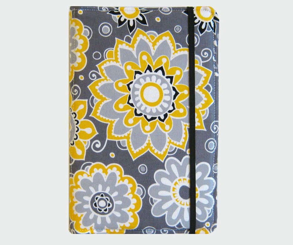 Kindle Cover Hardcover Kindle Case Cover Nook Cover Custom eReader Cover Yellow and Grey - CathyKDesigns Kindle Cover Hardcover Kindle Case Cover Nook Cover Custom eReader Cover Yellow and Grey - CathyKDesigns