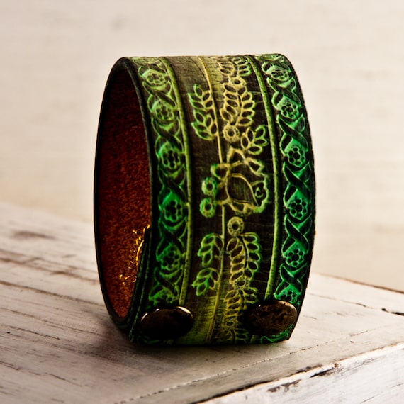 Sale Leather Jewelry Cuff Handmade  Sale