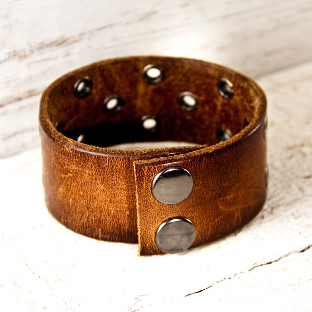 Gifts For Him Men's Jewelry Guy's Accessories Leather Cuffs Bracelets Wristbands Size Medium Christmas December Sale
