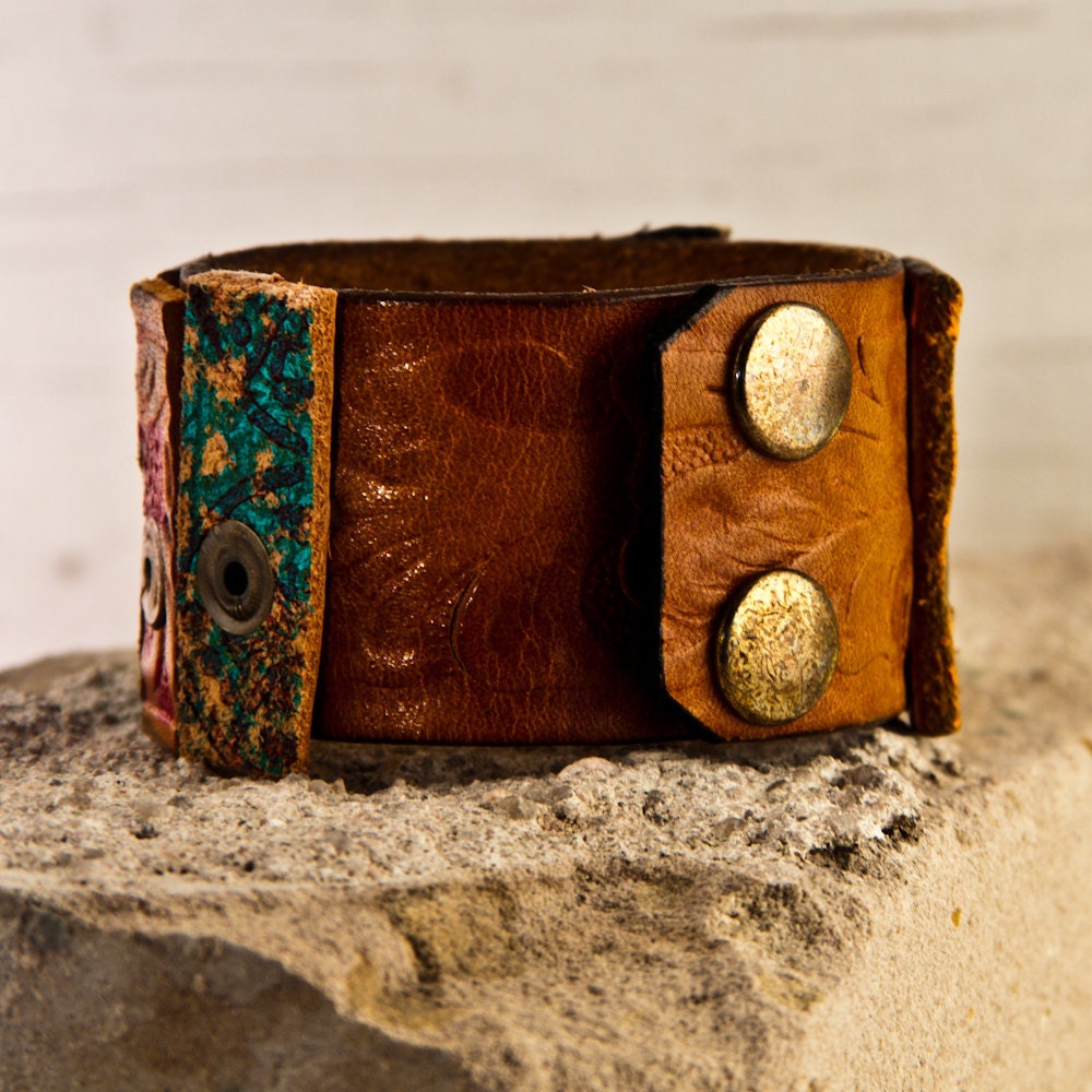 OOAK Leather Cuff Original Limited Rare