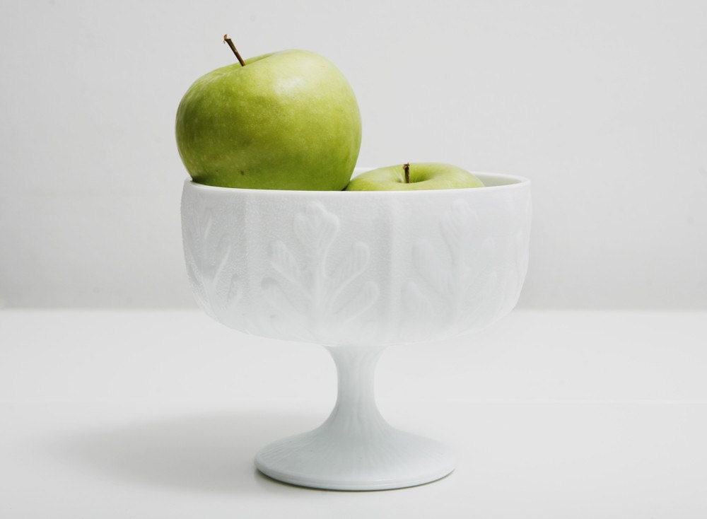 Vintage FTD White Pedestal Vase from 1975