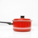 Vintage Red Striped Sauce Pan