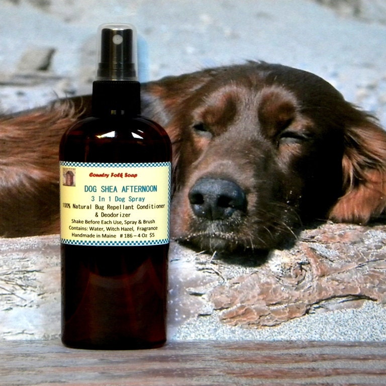 DOG SHEA AFTERNOON Natural Dog Spray - Pet Grooming Deodorizer Bug Repellent Spray