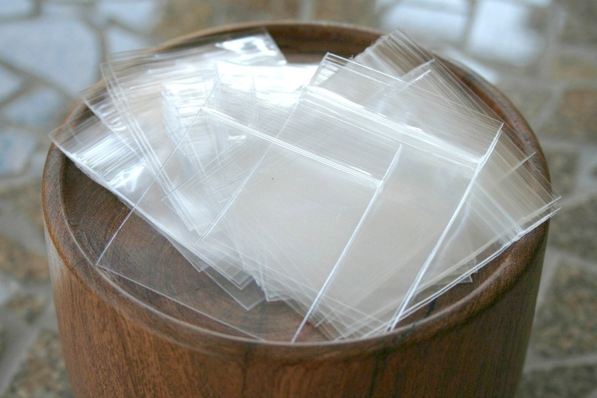 QTY 100 Crystal Clear Zip Polypropylene Bags - 3 x 3 Inches