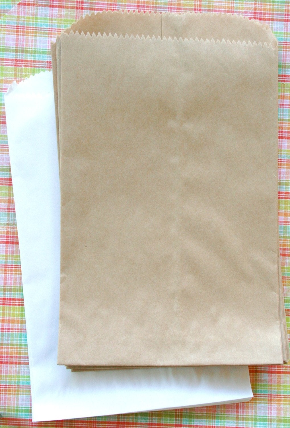 Set of 25 - Brown Kraft Flat Merchandise Bags - 12 x 15 Inches - Gifts and Packaging