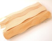 225 Wavy Wooden Fan Handles or Fan Sticks - Natural Wood - Priority Mail Shipping