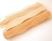 75 Wavy Wooden Fan Handles or Fan Sticks - Natural Wood