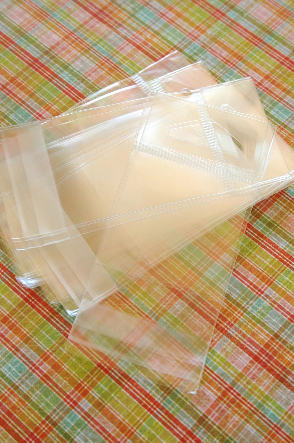 QTY 100 Crystal Clear Hanging  Bags - Acid and Lignin Free - 1.75 x 1.75  Inches Plus Hanging Tab