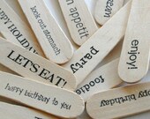 Disposable and Compostable Wooden Utensils 6.5 Inch Length Greenware - 180 Pieces - Eco Natural - Mix and Match Standard Logo or Phrase