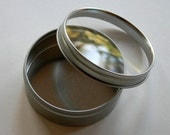 Single Sample - Round Window Tins 2.71 x .93 Inch Size - Clear Top - Perfect for Wedding Favors, Spices and Retail Packaging