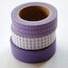 Washi Tape Set - 15mm - Combination H - Shades of Purple - Three Rolls Deco Tape