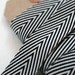 Chevron Twill Herringbone Ribbon - Black and White 3/4 Inch Width - Packaging and Gift Ribbon