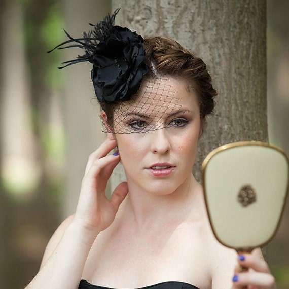 Fascinator, black fascinator, fascinators, headpiece