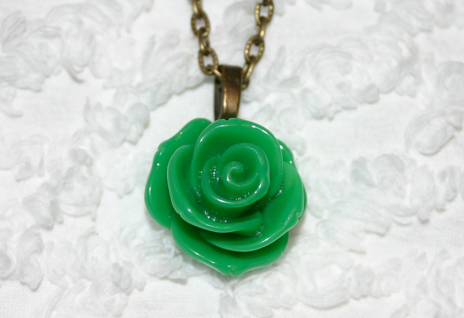 Sale Today Only - Green Cabochon Necklace