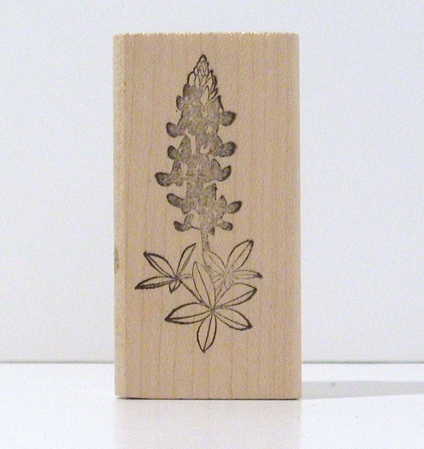 TEXAS Rubber Stamp State Flower by PollysPlace on Etsy