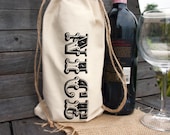 Holiday Wine Carrier Bag - Naughty or Nice