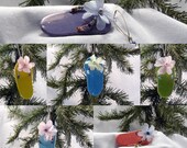 Custom Ceramic Ornament - Flip Flop Design Your Own