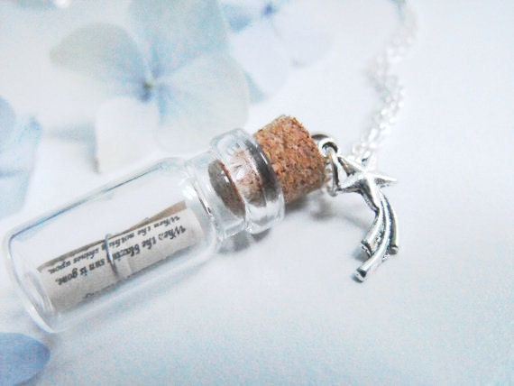 Twinkle Little Star Message in a Bottle Necklace