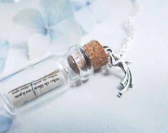 Twinkle Little Star Message in a Bottle Necklace