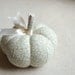 RESERVED Pastel Green Leafy Pumpkin Pincushion