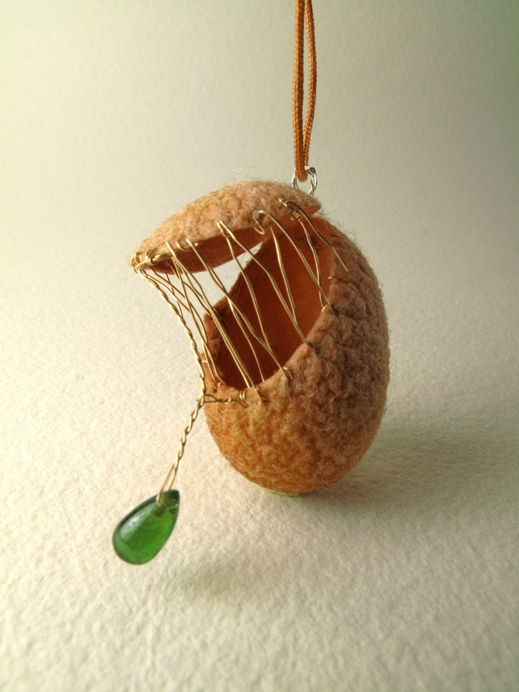 Silk Cocoon Pendant 02